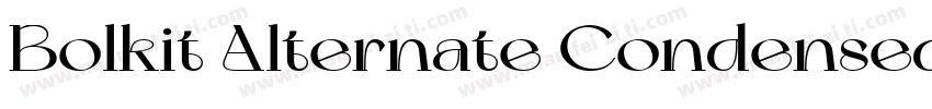 Bolkit Alternate Condensed字体转换